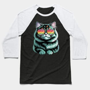 Sunglasses British Longhair Cat Highland Straight Baseball T-Shirt
